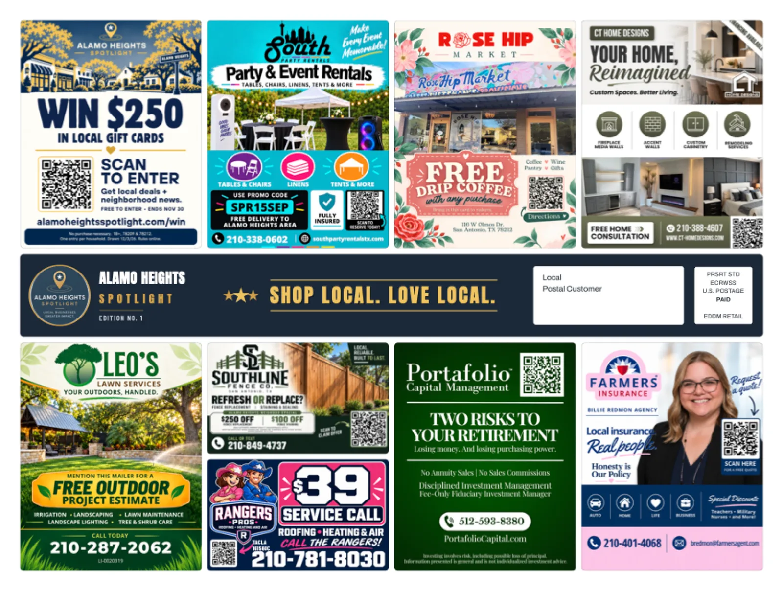 Front of sample Alamo Heights artwork — preview for Lakeway Spotlight